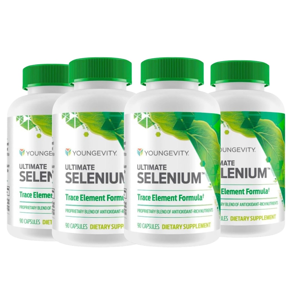Youngevity Ultimate Sélénium + Cofactors - Supplément minéral essentiel pour le soutien immunitaire, la défense antioxydante, la fonction thyroïde et la santé cellulaire (I-sélénométhionine) - (90 capsules)