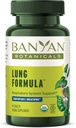 Banyan Botanicals Formule pulmonaire – Soutien respiratoire biologique pour la santé pulmonaire – Mélange à base de plantes avec réglisse, feuilles de Tulsi et autres herbes pour la santé pulmonaire – 90 comprimés – Non OGM Fair for Life Vegan