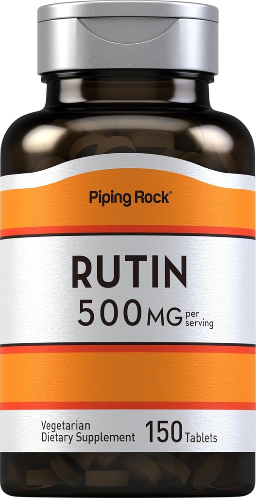 Piping Rock Rutin 500mg.150 Comprimés Végétarien, Non-OGM, Supplément sans gluten