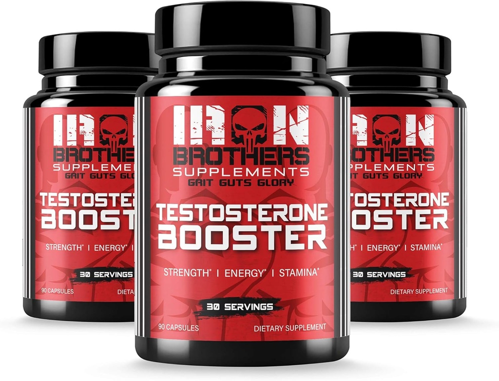 Testosterone Booster for Men - Estrogen Blocker - Supplement Natural Energy, Strength & Stamina - Lean Muscle Growth - Promotes Fat Loss - Increase Male Performance (3 Bottles)