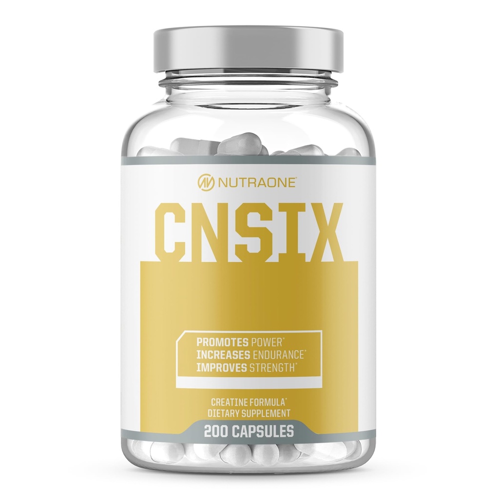 NutraOne Capsules CNSix Creatine Creatine HCL pour aider à construire le muscle maigre* (600mg - 200 Capsules)