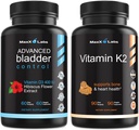 Supplément de contrôle avancé pour les femmes et les hommes 60 capsules + supplément de vitamine K2 - Vitamine pleine spectre K2 MK7, MK4 et calcium - 90 capsules