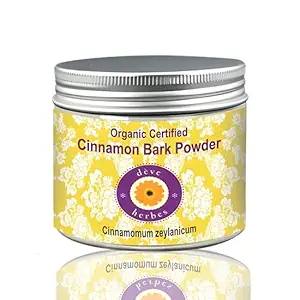 Poudre d'écorce de cannelle pure (Cinnamomum zeylanicum) biologique pour usage personnel 200gm (7.05Oz)