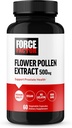 FORCE FACTOR Flower Pollen Prostate Support Supplément pour la santé des hommes, Prostate Health Supplément, 500mg Flower Pollen Capsules, Vegan, Pas de gélatine, Non-OGM, 60 Capsules