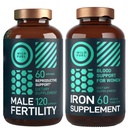 Supplément de fertilité masculine WILD FUEL et pilules de fer avec fer folique et groupe prénatal