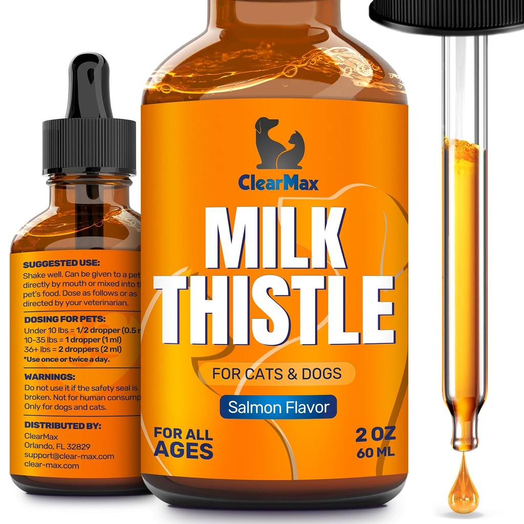 Chardon de lait pour chiens et chats – Soutien du foie pour chiens et chats – Soutien du rein – 2Oz
