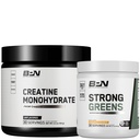 BARE PERFORMANCE NUTRITION BPN Créatine Monohydraté et vert fort Bundle