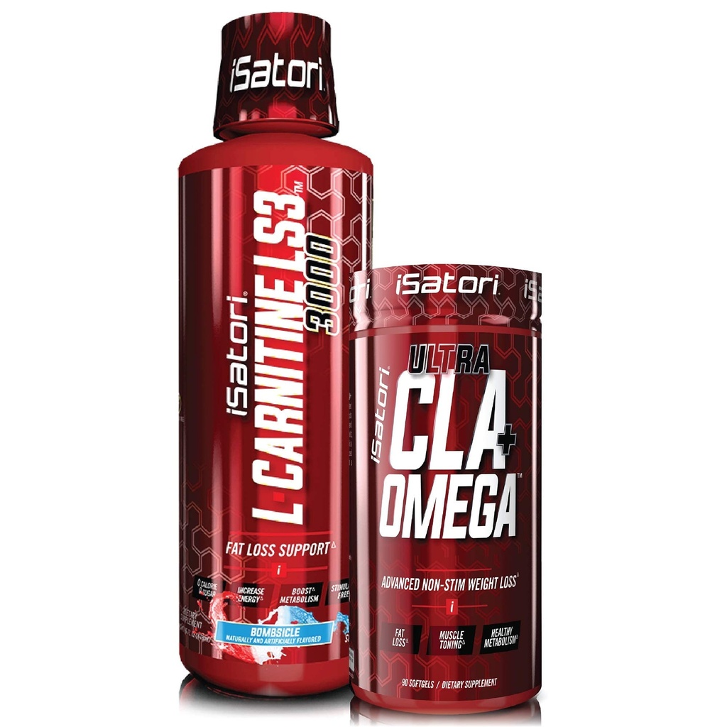 iSatori L-Carnitine LS3 Bombsicle 3000mg (32 portions) et iSatori Ultra CLA (90 softgels)