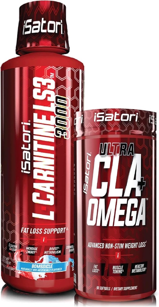 iSatori L-Carnitine LS3 Bombsicle 3000mg (32 portions) et iSatori Ultra CLA (90 softgels)