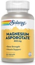 Asporotate de magnésium Solaray 400 mg, complexe d'aspartate, d'orotate et de citrate, coeur en santé, muscle, nerf et fonction circulatoire Soutien 180ct (60 portions, 120 VegCaps)