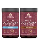 Nutrition ancienne Poudre de protéines multicollagène, Vanille, 24 portions + Poudre de protéines multicollagène, Chocolat, 24 portions