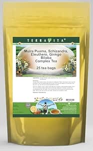 Muira Puama, Schizandra, Eleuthero, Ginkgo Biloba Complex Tea (25 sachets de thé, ZIN: 511976)