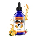 Supplément de vitamine C liquide FWS pour adultes et enfants, biologique, non-OGM, végétalien, gouttes de vitamine C facile, acide ascorbique, approvisionnement de 4 mois, soutient le système immunitaire et la santé de la peau, vitamine essentielle, 4 oz