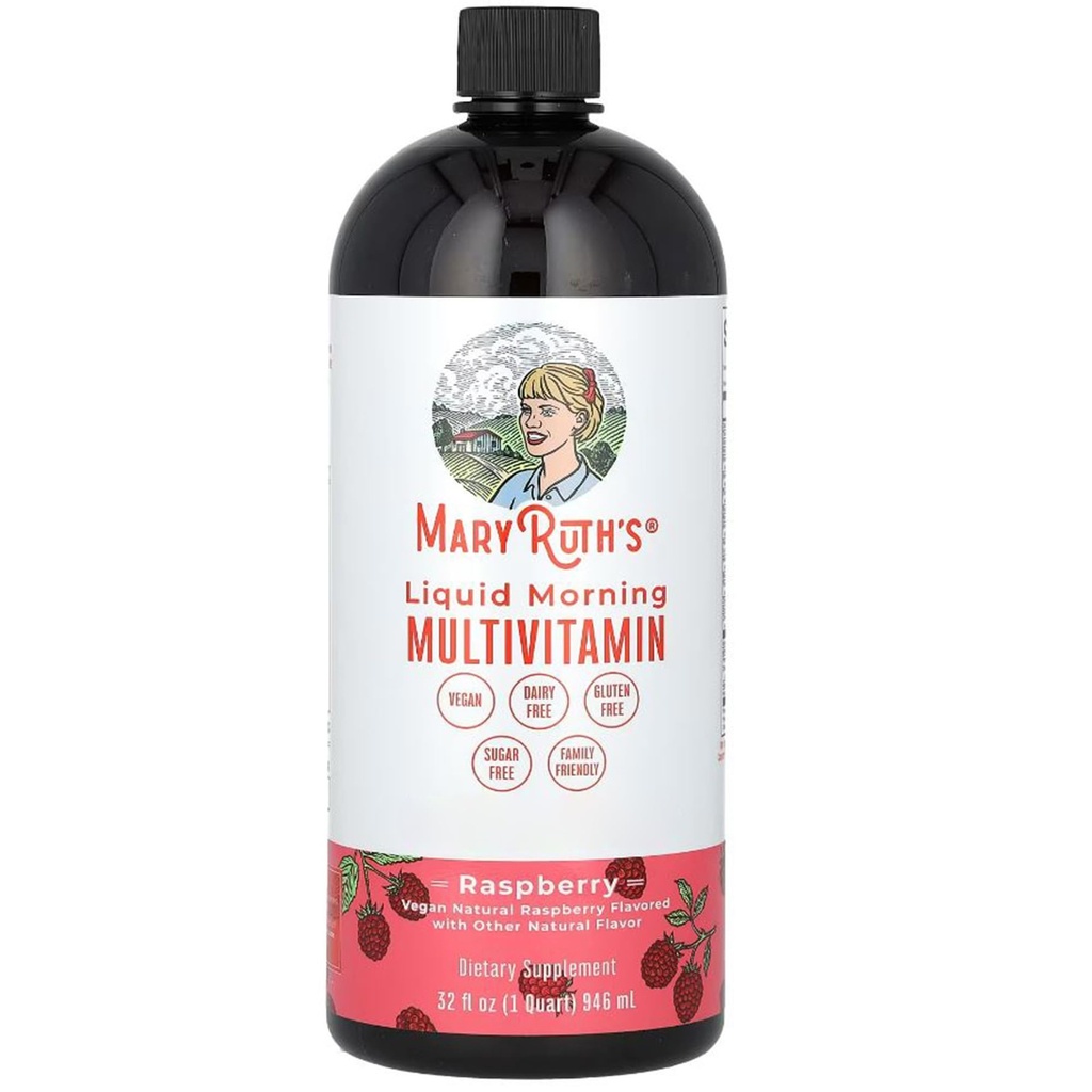 Multivitamine multiminérale pour les femmes hommes et enfants par MaryRuth's , Pas de sucre ajouté , Vitamines liquides végétaliennes pour les adultes et les enfants , Hommes, femmes Multivitamine , Booster d'énergie et de beauté , Non-GMO , 32 Fl Oz