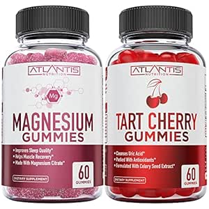 Atlantis Nutrition 60 Gummées de cerise de tart + 60 Gummées de citrate de magnésium