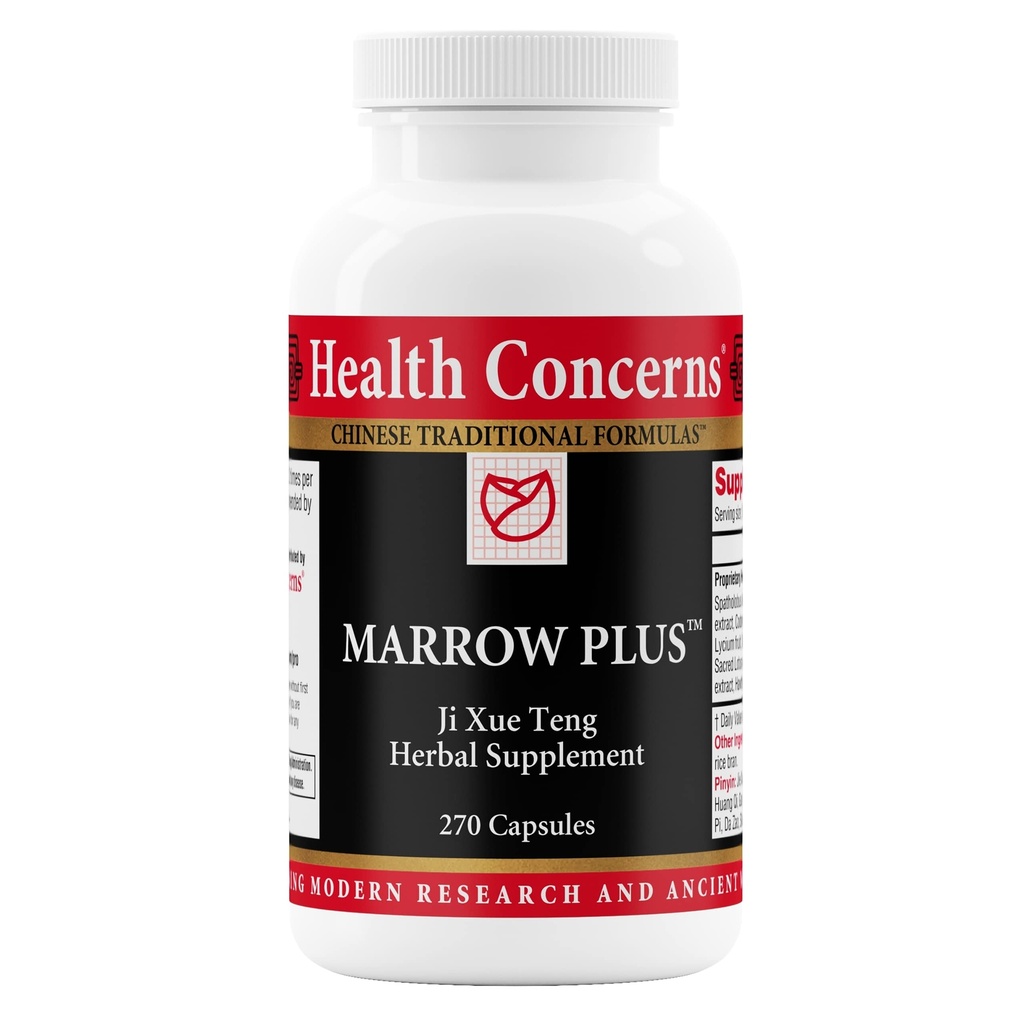 Préoccupations pour la santé Marrow Plus – Supplément à base de plantes de la génération de os et de sang – Formule à base de plantes chinoises pour l'anémie et support de la circulation – Extraits d'Astragus, de Salvia et de Tangerine – 270 capsules