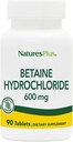 NaturesPlus Betaine HCl (Hydrochlorure) - 600 mg, 90 comprimés - Supplément de soutien digestif, soulage les symptômes des brûlures d'estomac occasionnelles et de l'indigestion - Hypoallergénique, sans gluten - 90 portions