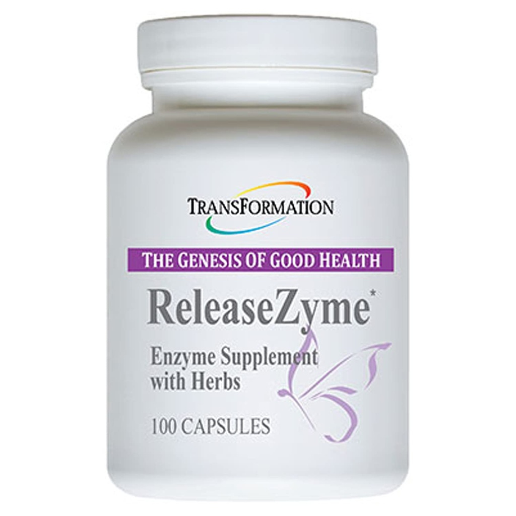 TRANSFORMATION LE GÉNÉSIS DES BONNES ENZONES DE SANTÉ ReleaseZyme Blend Supplement with Natural Herbs, Advanced Digestive Support Formula with Protease, aide à briser les protéines, les enzymes végétales, 100