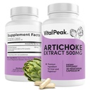 Supplément Articoke 500 mg - Potent Articoke Extract Capsules pour la santé du foie et le soutien digestif - Articoke Leaf Extract encourage l'énergie et le focus - 30 Capsules