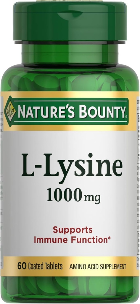 Bounty L-Lysine de la nature, 1000mg, 60 comprimés