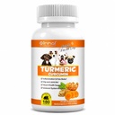 Curcuma pour chiens – 180 comprimés de comte traités avec Curcumine et Piperine – Hygiène articulaire, mobilité, allergie et démangeaison, peau et manteau, taches chaudes – Arôme de canard avec huile de saumon