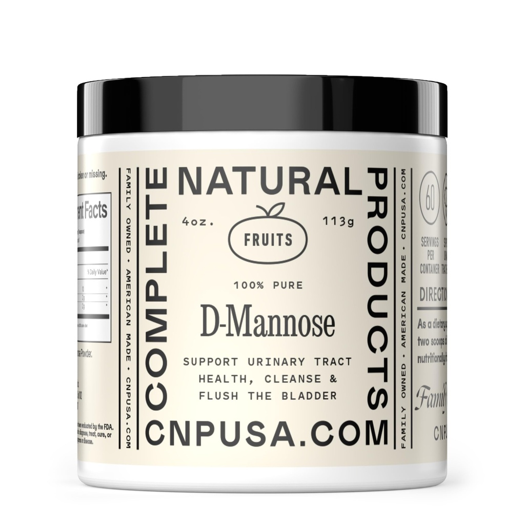 Supplément en poudre de D-Mannose pur - D-Mannose 4oz (113g) Environ 60 portions pour la santé des UTI, des Bladders naturels et des urines