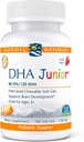 Nordic Naturals Pro DHA Junior, Fraise - 180 Mini Gels doux à croquer - 250 mg Oméga-3s totaux avec EPA et DHA - Développement cérébral et fonction visuelle - Non-OGM - 45 portions