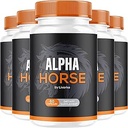 (5 Pack) Alpha Horse, Alpha Horse Pills for Men, Alpha Horse Capsules, Alpha Horse Supplement, Alpha Horse Vitamin All Natural Premium Formula, Alpha Horse Supplement Support, 300 Capsules for 5 Month