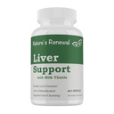 Nature's Renouveler Supplément de soutien du foie – Cleanse Detox Repair Renew Recovery Formula with Milk Thistle, Dandelion Root, Artichaut Extract, Choline, Turmeric – 60 Capsules