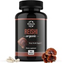 Complément aux capsules de champignons de Reishi biologique (non-OGM et sans allergène) 90 capsules (1 mois)