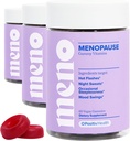 O Positiv MENO Gummies pour la ménopause, 30 portions (paquet de 3) - Suppléments sans hormones pour les femmes avec Cohosh noir et Ashwagandha KSM-66 - aide à atténuer les éclairs chauds, les sueurs nocturnes, et les ailes d'humeur