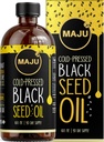 Huile de graine noire de MAJU 16oz: 3X Thymoquinone, pressé à froid, 100 % huile de graine de cumin noir de Nigella sativa (meilleure que biologique), non-OGM, 100 % huile pure de grain noir liquide, bouteille de verre