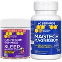 Pioches naturelles Magtech Magnésium + Sleep Magnésium Citrate Gummies Bundle - 4 formes de magnésium - Soutient la relaxation et la santé du cerveau* - 210 pièces