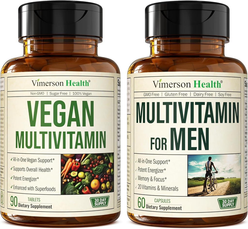 Multivitamines véganes pour les Végétariens et Végétariens et Multivitamines complètes pour les hommes
