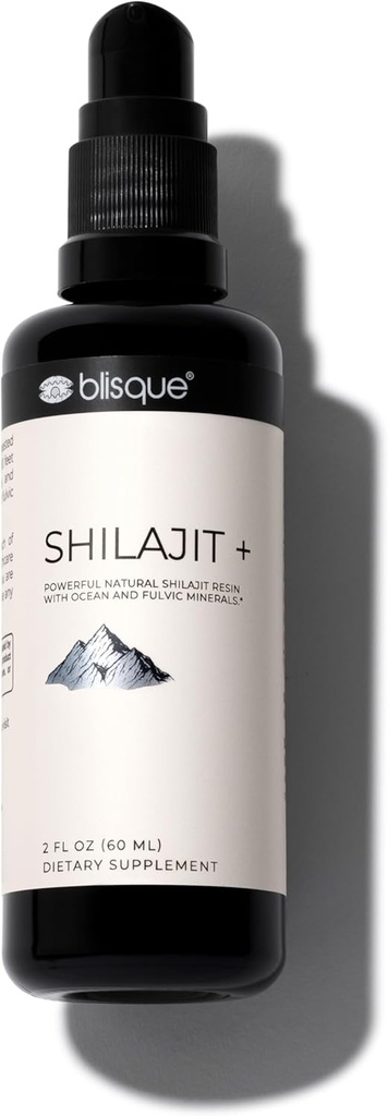 Blisque – Himalayan Shilajit Mineral Drops. pur, naturel, organique, pour le détox, le nettoyage, le soutien immunitaire, le booster de cerveau et l'énergie.