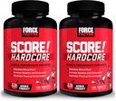 Force Factor SCORE!, 2-Pack, Hardcore Nitric Oxide Booster Supplément pour les hommes avec L-Citrulline, Yohimbe, Black Maca & B Vitamines pour augmenter l'endurance, maximiser la performance physique, 240 comprimés