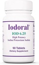 Optimox Iodoral 6,25 mg - Suppléments d'iode pour le soutien de la thyroïde, solution de Lugol, vitamines quotidiennes et minéraux, comprimés d'iode à haute puissance - 90 comprimés 1-Pack