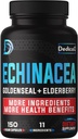 Supplément de soutien à la défense immunitaire - All-in-1 11 herbes mélange d'échinacée, de seau d'or, de mûre aînée, Camu, Ginger, Thym, Chaga, Reishi, Burdock, Acerola - 5 mois d'approvisionnement - 150 capsules