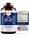 Supplément de soutien du SPM pour les femmes avec chasteberry, racine de la maca, Ashwagandha - Période de soulagement, soulagement de ballonnement pour les femmes, soutien de l'humeur, suppléments à base de plantes Hormone Balance - 30 Jour, 60 Capsules Vegan