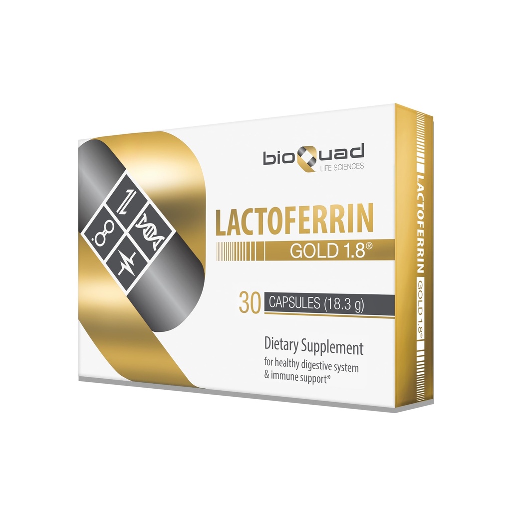 Lactoferrin Gold 1.8 - for Immune Support, Digestive Health, and Iron Absorption - Lactose-Free, Gluten-Free, Non-GMO (30 Count)