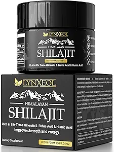Himalayan Shilajit Resin 30g - Chilajit biologique pur pour hommes et femmes, laboratoire testé, riche en 85+ minéraux traces - acide fulvic et humique, énergie naturelle et soutien musculaire, supplément Vitalité et bien-être