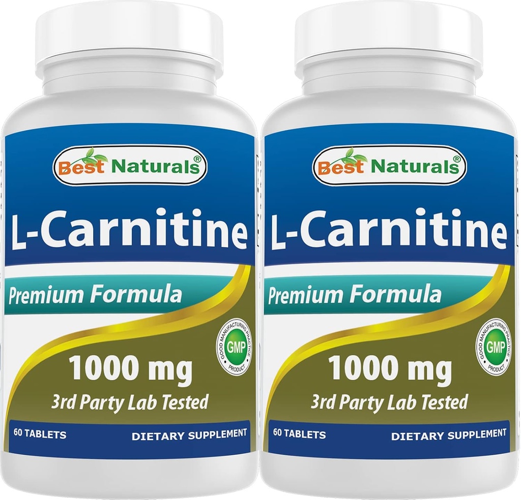 Meilleurs naturels L-Carnitine 1000mg 60 comprimés (60 Nombre (paquet de 2))