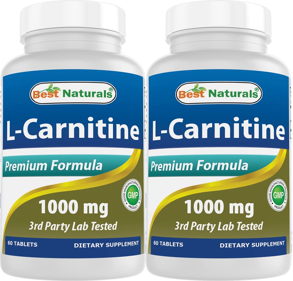 Meilleurs naturels L-Carnitine 1000mg 60 comprimés (60 Nombre (paquet de 2))