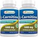 Meilleurs naturels L-Carnitine 1000mg 60 comprimés (60 Nombre (paquet de 2))