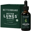 Betterbrand BetterLungs Health Pack - Better Lungs Detox Tea & Mullein Leaf Teinture Drops