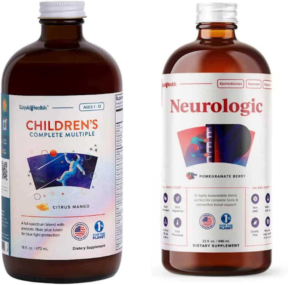 Multivitamine liquide LIQUIDHEALTH pour enfants Enfants et supplément de vitamine liquide neurologique booster
