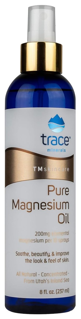 Huile de magnésium pure Trace Minéraux 8 oz