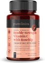 pureclinica Vitamin C with Rosehip – 2000mg (1000mg VIT C & 1000mg Rosehip Extract) x 180 Tablets - 6 Months Supply!