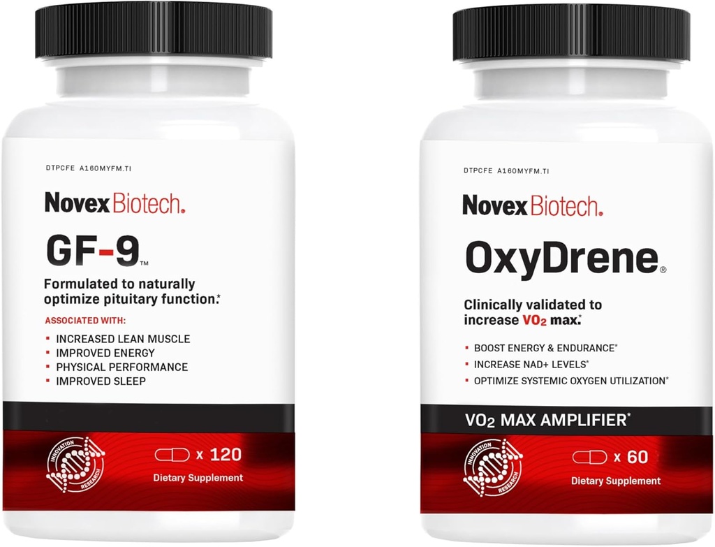 GF-9 and OxyDrene Men’s Performance Stack 30-Day Supply – Boost a Critical Peptide That Supports Energy and Drive, Plus Increase VO2 Max and NAD+ for Enhanced Physical Performance, Energy, & Endurance