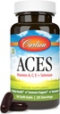 Carlson - ACES, Vitamines A, C, E + Sélénium, Santé cellulaire et immunitaire, Antioxydant, 50 Softgels